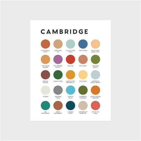 Cambridge Color Palette Print – Lunch City Studio