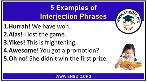 5 Examples of Interjection Phrases - EngDic