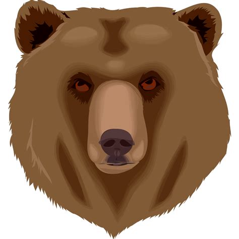 Tired Brown Bear Head PNG, SVG Clip art for Web - Download Clip Art ...