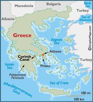 Corinth Canal Greece Map - France Map