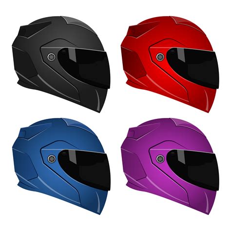 Motorcycle helmets isolated 1268634 Vector Art at Vecteezy