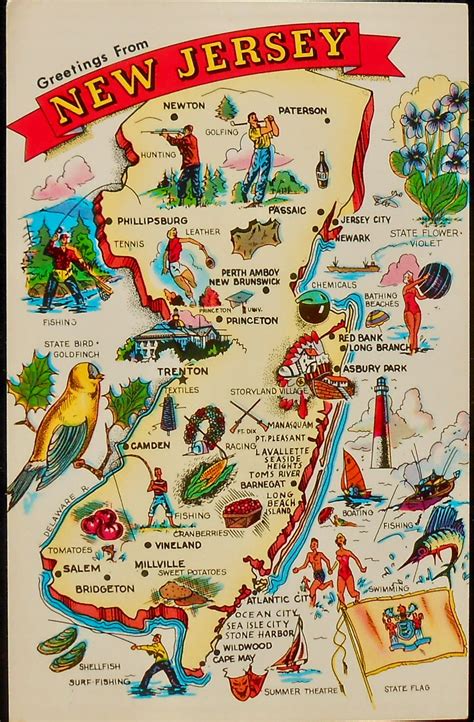 Mid-Century Map Postcard - West Virginia by Yesterdays-Paper on DeviantArt