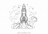 Rocket Ship Coloring Page  Free Printable Spaceship Sheet sketch template