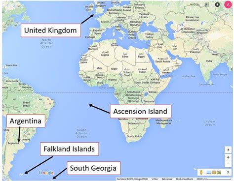 Map of the Countries and Places Involved in South Atlantic War. 238 | Download Scientific Diagram