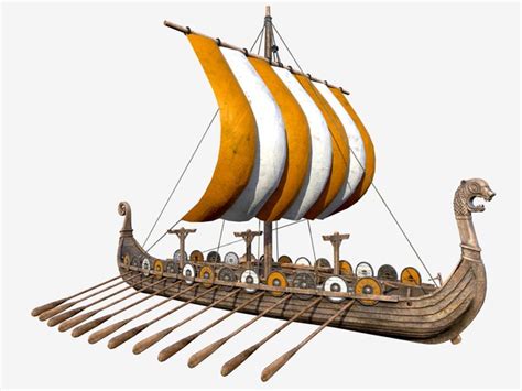 Long Viking Ship 3D model - TurboSquid 1752275