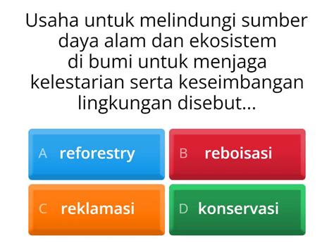 KONSERVASI KEANEKARAGAMAN HAYATI - Quiz