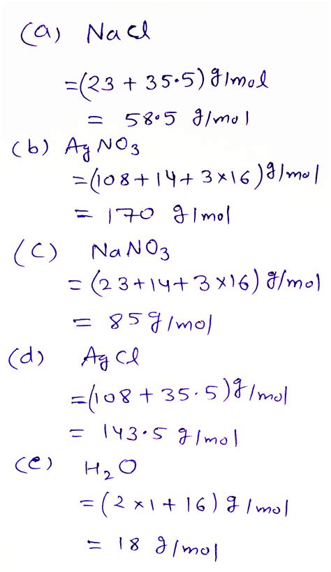 [Solved] 2. Calculate the molar mass of the following compounds (Show... | Course Hero