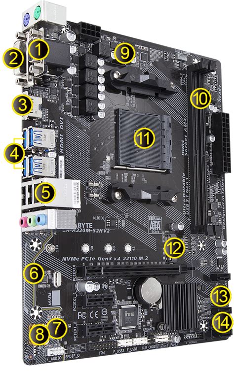 Gigabyte GA A320M S2H V2 Am4 Ddr4 Motherboard | ubicaciondepersonas ...