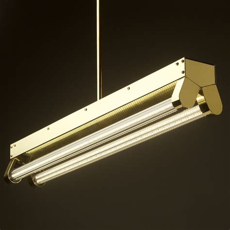 Polished Brass Art Deco Twin LED Tube Light | Led tube light, Led tubes, Tube light