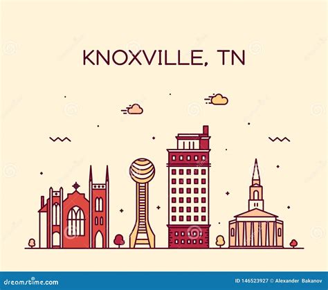 Knoxville Skyline Silhouette. Vector Illustration | CartoonDealer.com #278781886