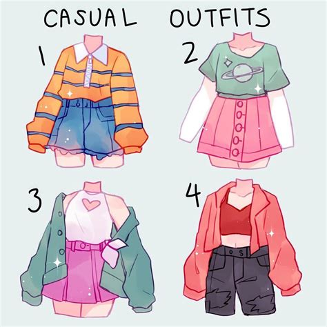 acatcie 🌱 ’s Instagram profile post: “outfit references part 2! this time they’re casual outfits ...