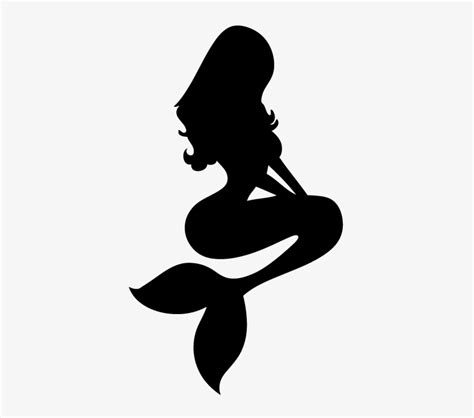 Mermaid Silhouette Wall Sticker - Mermaid Clipart Black And White PNG Image | Transparent PNG ...