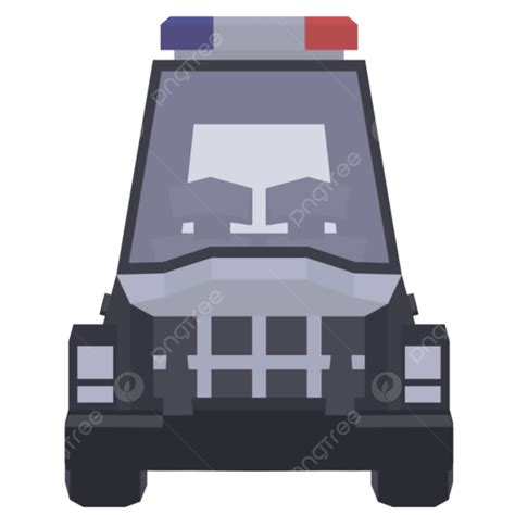 Front View White Transparent, Cartoon Police Cra Front View, Cartoon Police Car, Police Car ...