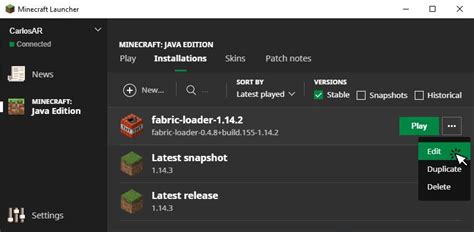 tutorial:install_with_minecraft_launcher [Fabric Wiki]