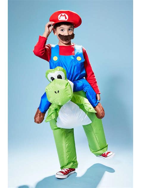 Inflatable Mario Riding Yoshi Costume for Kids - Chasing Fireflies