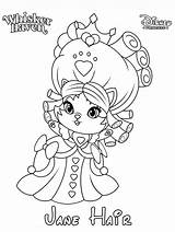 Whisker Haven Jane Hair Princess Coloring Page  Free Printable sketch template