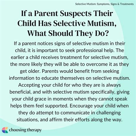 Selective Mutism: Symptoms, Signs & Treatments - ChoosingTherapy.com