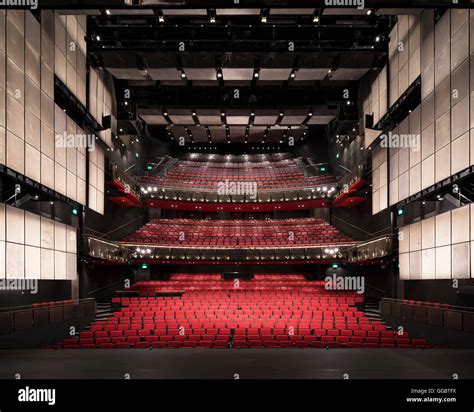 Wide view of auditorium from stage with house lights on. Sadler's Wells ...