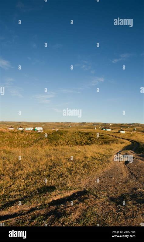 rural african landscape with huts and settlements, transkei, eastern ...