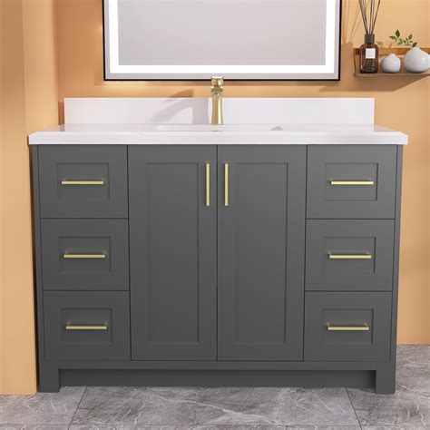 Ogonbrick Bathroom Vanity Base 48'' Single Bathroom Vanity Base Only | Wayfair