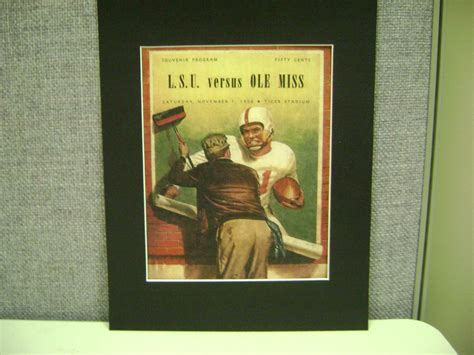 Vintage 1958 Lsu-ole Miss Official Football Program Print Ready for ...