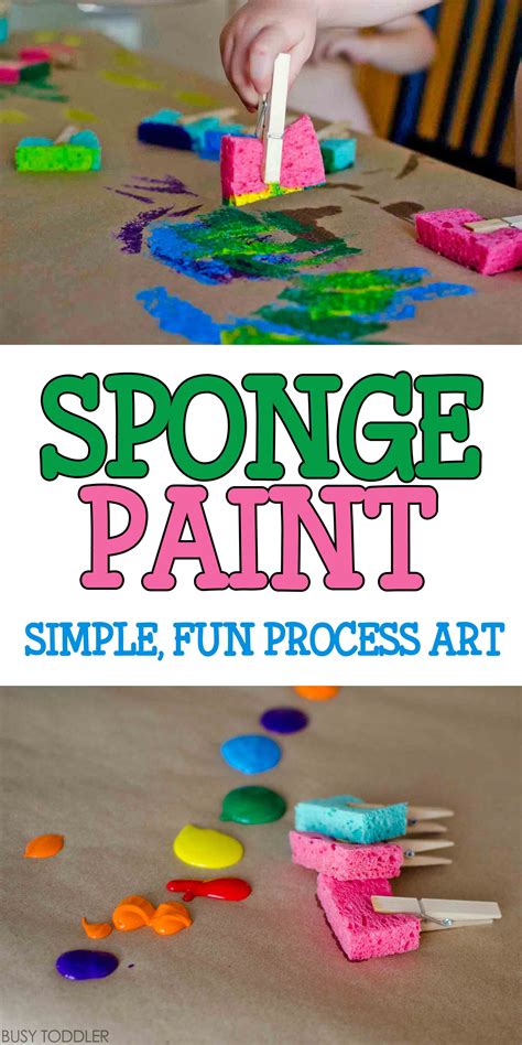 Sponge Painting Process Art - Busy Toddler