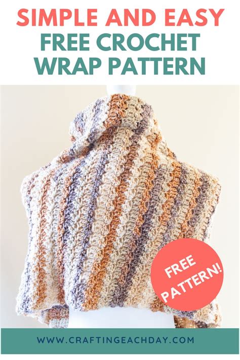 Free Simple and Easy Crochet Wrap Pattern | Crochet wrap pattern ...