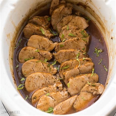 Slow Cooker Pork Tenderloin & Honey Balsamic Glaze - The Recipe Rebel