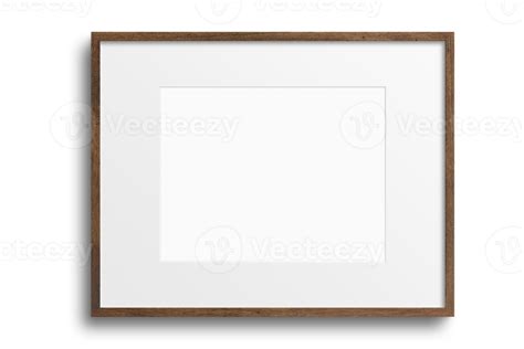 Brown landscape picture frame mockup isolated on a transparent background 22024773 PNG