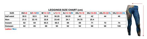 Australian Size Chart – Design Works Apparel - Create Your Vibe Outdoors