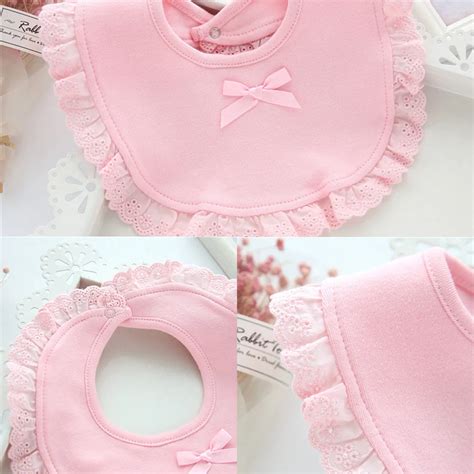 New Baby Girls Bibs Cotton Lace Bow Newborn Cute Baby Bibs Infant ...