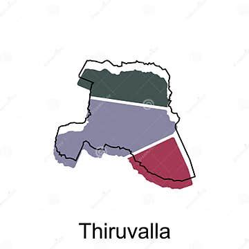 Thiruvalla Map. Vector Map of the India Country. Borders of for Your ...