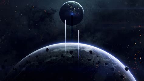 Download wallpaper 2560x1440 planets, space, artwork, fantasy, dual wide 16:9 2560x1440 hd ...