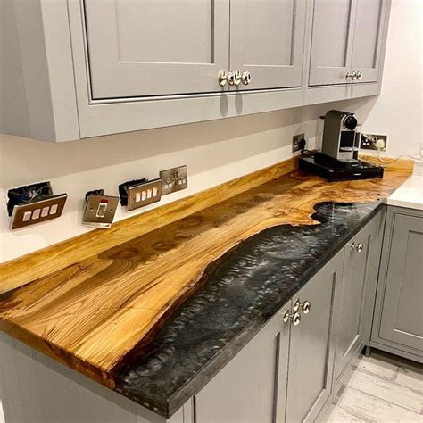 Epoxy Resin Kitchen Countertop, Resin Kitchen Slab, Unique Design Epoxy ...