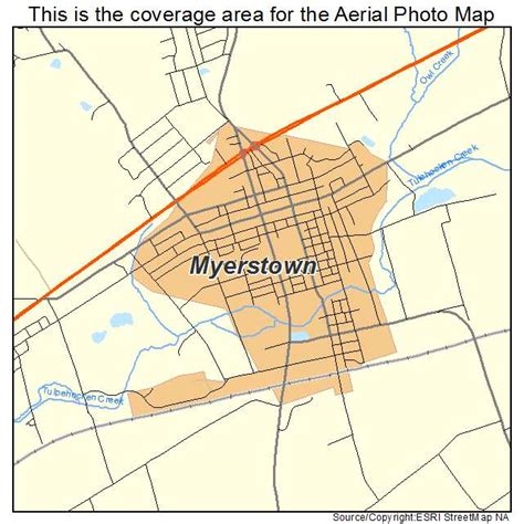 Aerial Photography Map of Myerstown, PA Pennsylvania