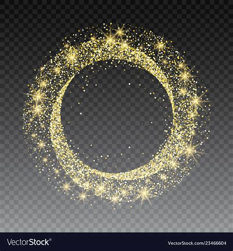 Golden glitter circle abstract background Vector Image