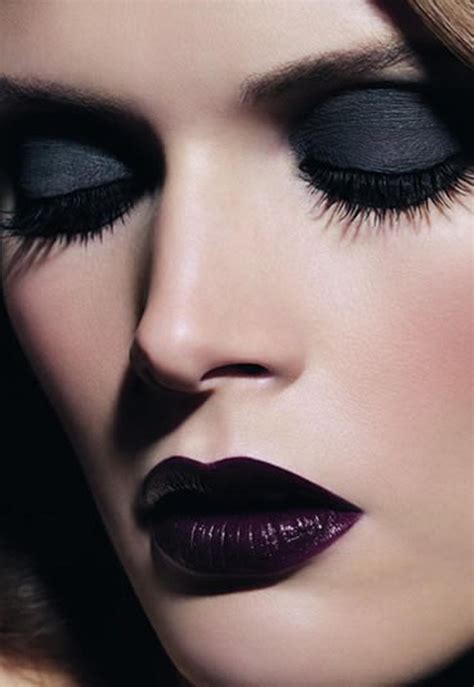 gothic makeup with black heavy eyeshadow - Pretty Designs