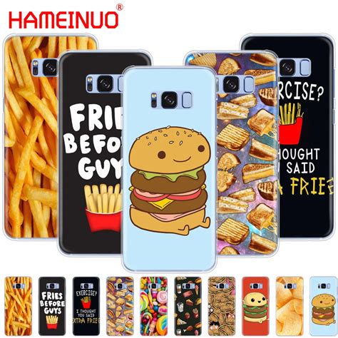 HAMEINUO Cute food fries burger funny cell phone case cover for Samsung Galaxy S9 S7 edge PLUS ...