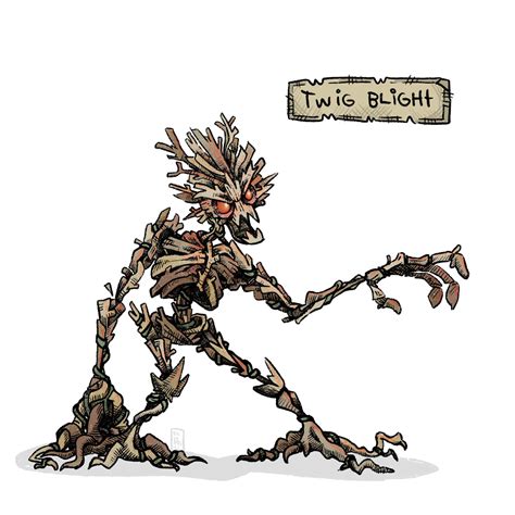 [Art] Drawing through the Monster Manual: Blight - Twig : r/DnD