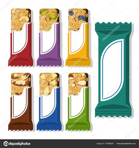 Granola bar set — Stock Vector © unununij #157566938