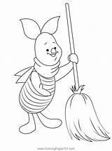 Piglet Image Coloring Page For Kids  Free Printable sketch template