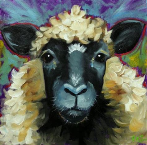 Whimsical Fine Art by Roz | Sheep paintings, Farm animal paintings ...