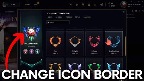 How to Change Icon Border in League of Legends - Account Border LOL ...