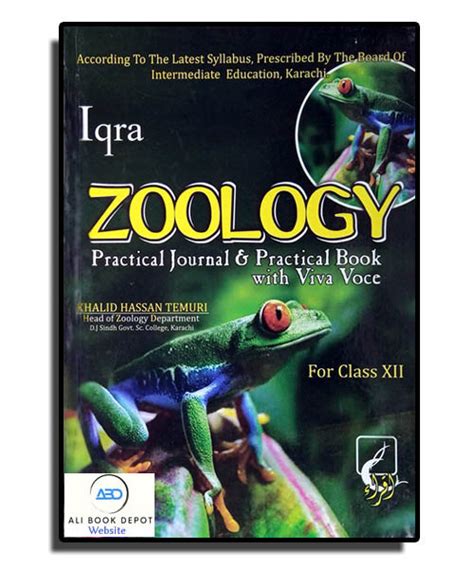 Journal Zoology – Khalid Hassan Temuri – XII – Ali Book Depot