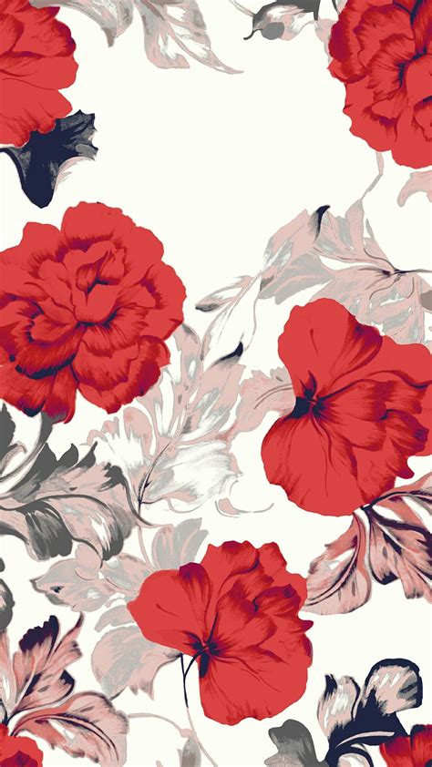 Red Floral Wallpapers - Wallpaper Cave