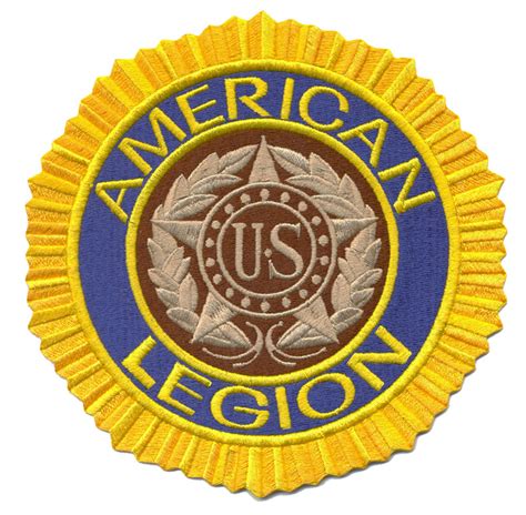 4" Laser-Cut Legion Embroidered Emblem - American Legion Flag & Emblem