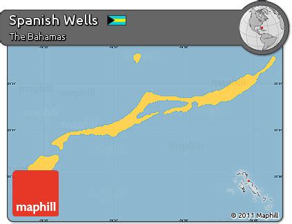 Free Savanna Style Simple Map of Spanish Wells