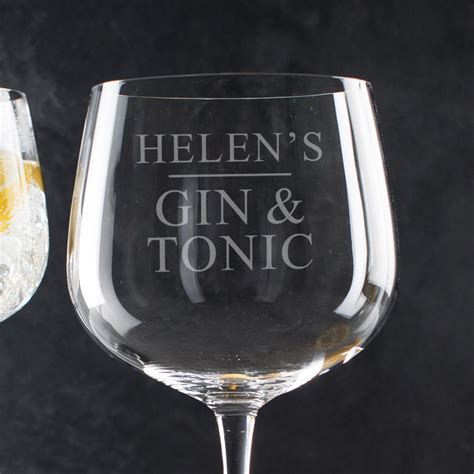 Personalised Gin and Tonic Glass Goblet Valentines Day Gin - Etsy