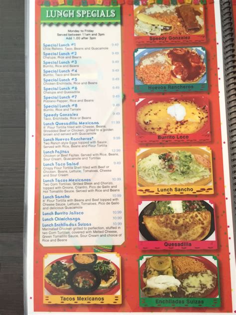 Menu | La Fiesta Mexican Restaurant