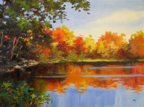 Nel's Everyday Painting: Fall Cove, Demo Painting - SOLD